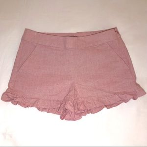 LOFT | Pink Ruffle Shorts